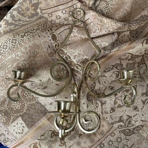 silver candle holder